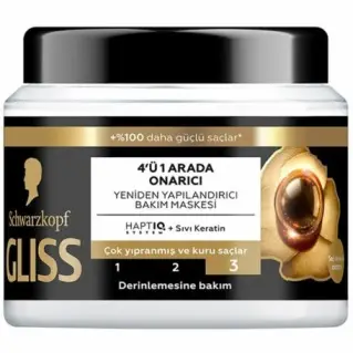 ماسک مو 4 کاره گلیس مدل Ultimate Repair Onarıcı حاوی کراتین مایع حجم 400 میلی لیتر
