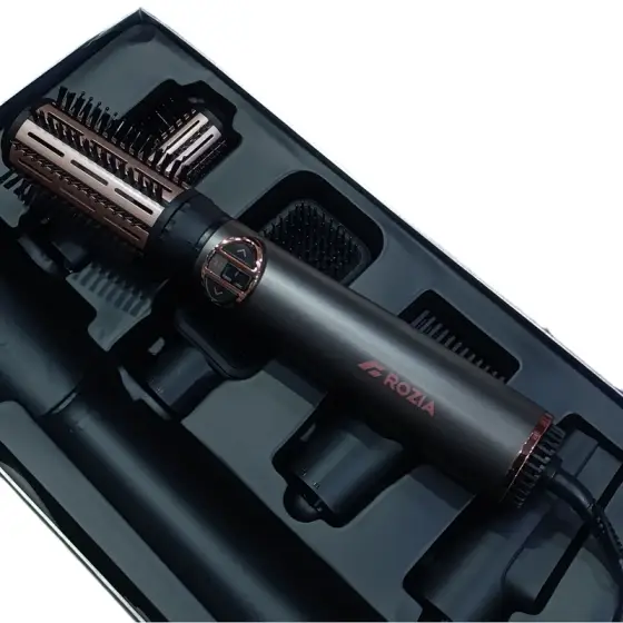سشوار برس‌دار چرخشی 1000 وات روزیا مدل HC8116 5in1